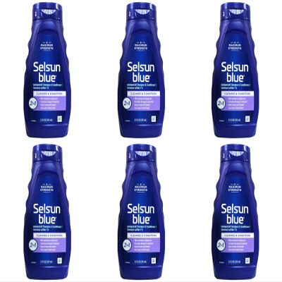 Selsun Blue Shampoo Naturals Dandruff 2-In-1 Strength 11 Ounce (325ml) (6 Pack)