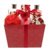 Christmas Gifts, Spa Baskets for Women Bath and Body Basket for Women, Includes Love of Rose Shower Gel, Bubble Bath, Body Lotion, Bath Salt, Red Bath Puff and Heart Bath Bomb view 1