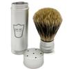 Parker Full Size Travel Shaving Brush with Pure Badger Bristles - Ingenious Design Stores the Brush Head in the Handle Making the Brush Compact for Travel view 1