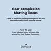 boscia Clear Complexion Blotting Linens - Vegan, Cruelty-Free, Natural Skin Care - Oil Blotting Sheets for Face - For Combination to Oily Skin Types - Travel Size - 100 Sheets view 3