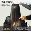 Sensationnel Empire yaki human hair - Tangle Free Weaving for Quick Weave and Sew in Styles for Faux Highlights and Fauxmiddlepart Leave Out - 1 Pack (10 inch, T1B/BG) view 2