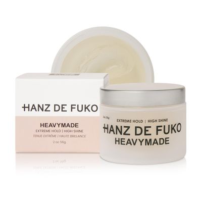 Hanz de Fuko Heavymade Premium Mens Hair Styling Pomade for an Extreme Hold, High Shine Finish Water-Based, Humidity-Resistant Styler for Achieving Various Hairstyles 2 oz, Travel Size