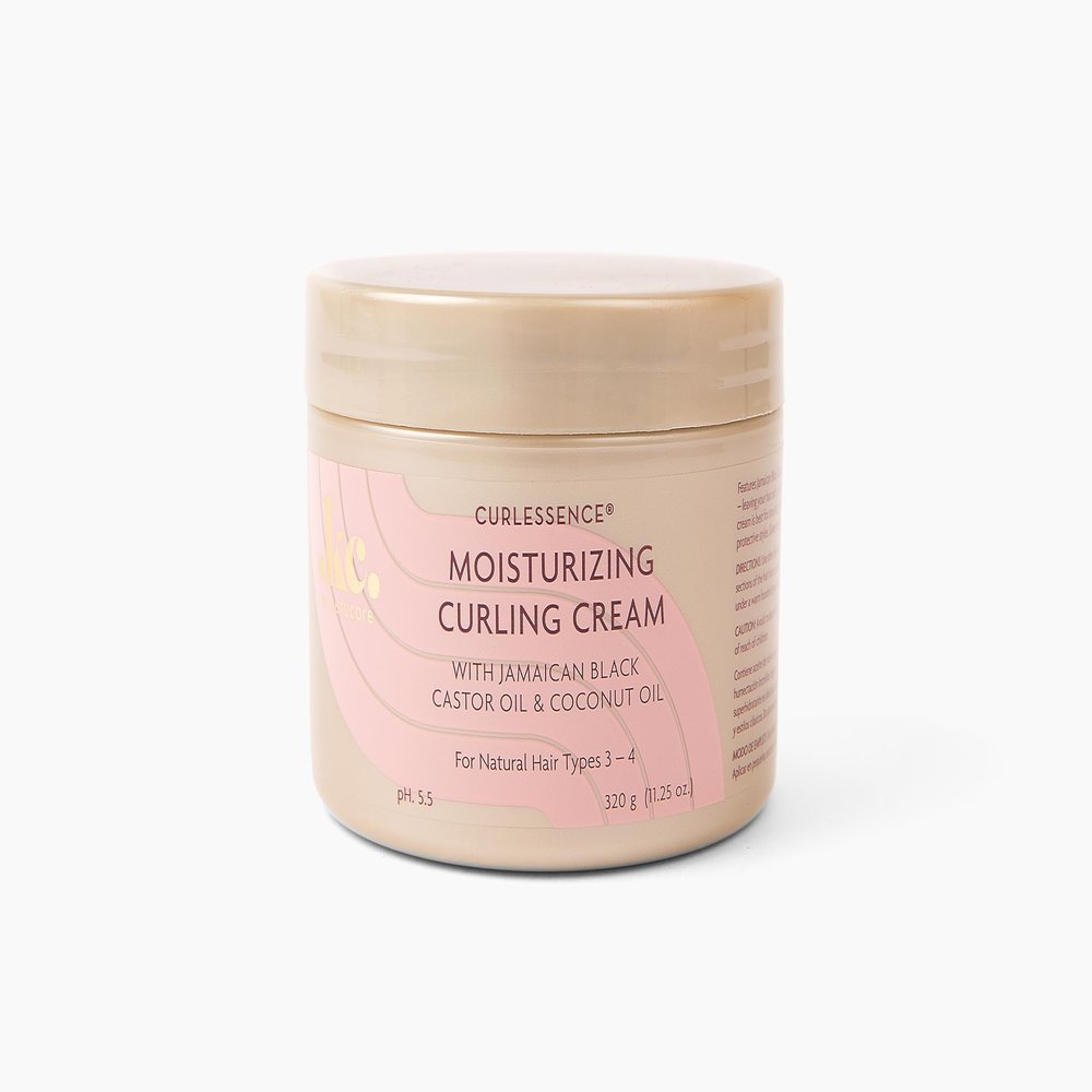 KeraCare CurlEssence Moisturizing Coconut Curling Cream - With Jamaican Black Castor Oil & Coconut Oil - For Curly Hair - SIlicone and Paraben Free - 11.25 oz