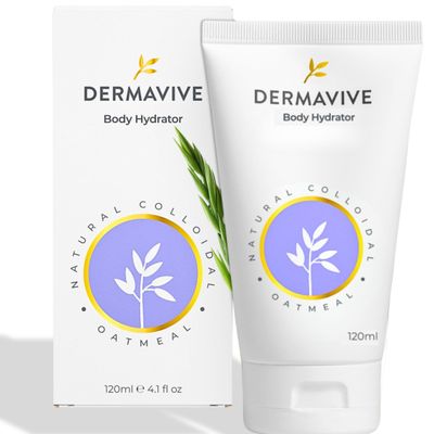 Dermavive Oatmeal Body Hydrator Colloidal Oatmeal Moisturizing Oil for Itchy, Dry, Flaky & Sensitive Skin Nourishing After-Shower Body Oil for Kids, Teens & Adults 120ml (4.05 fl oz)