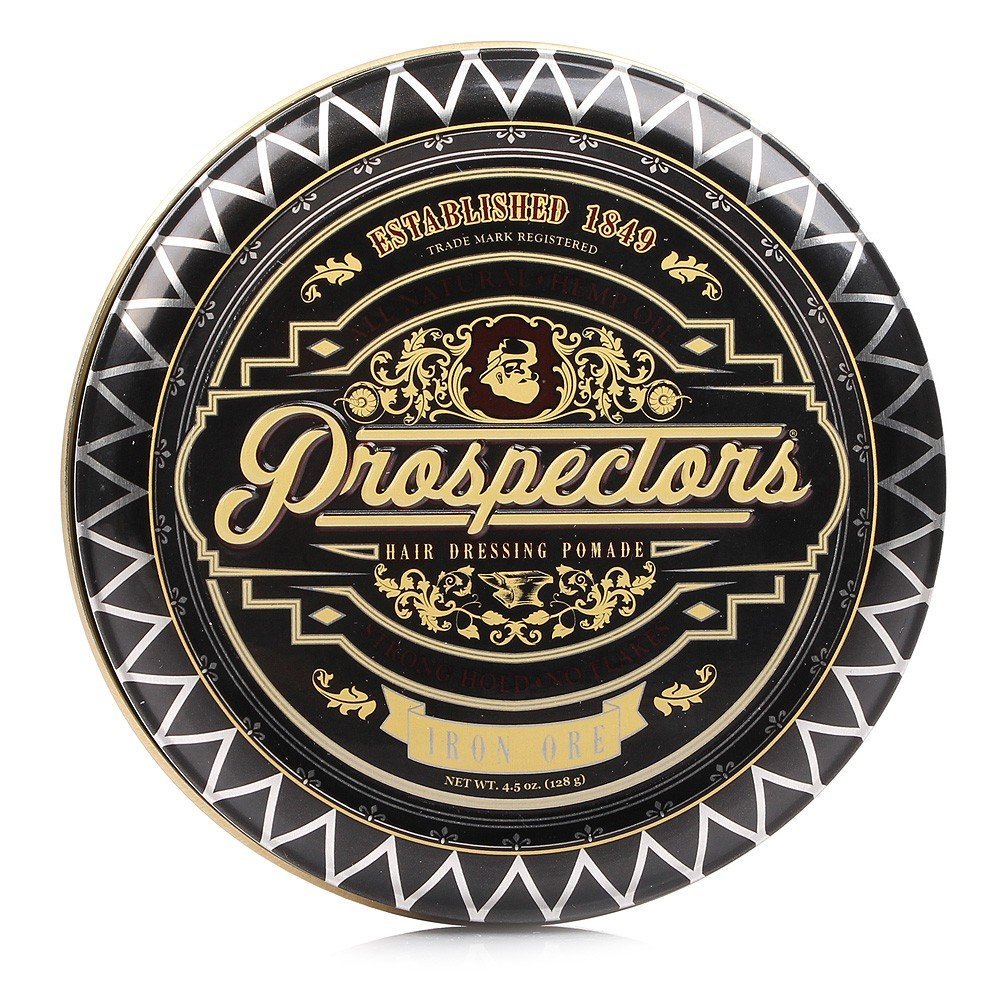 Prospectors Pomade Iron Ore | Hair Styling Pomade for Men | Strong Hold No Flakes Natural Shine | Moisturizes Hair for Any Hairstyle Paste Molding Sculpting Slick Back Fresh Scent Water Based 14oz