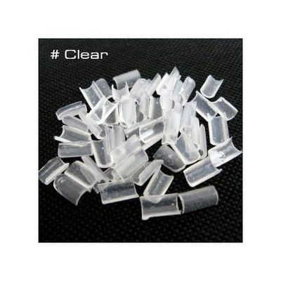 100 PCS Clear Hair Extension Fusion Keratin Bond Glue Tips Rebond By Hair De Ville + 3 Pcs Silicone Finger Protectors