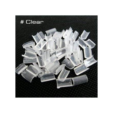 100 PCS Clear Hair Extension Fusion Keratin Bond Glue Tips Rebond By Hair De Ville + 3 Pcs Silicone Finger Protectors