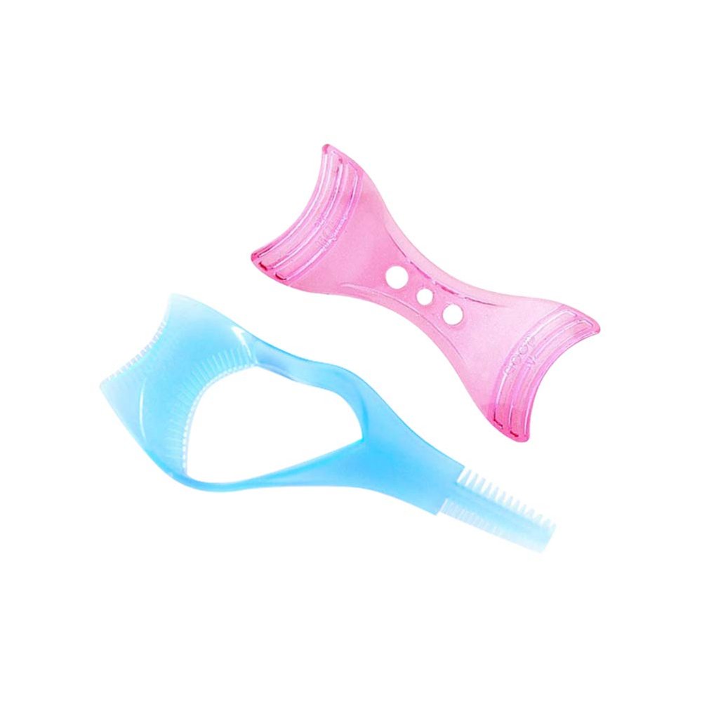2pcs Mascara Eyelash Comb Applicator Template Eyeliner Models Guide Stencil Tool (Random Color)