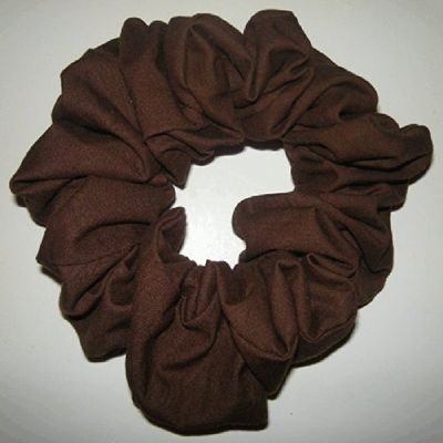 Brown Cotton Scrunchy-Jumbo - Made in the USA