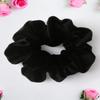 Black Velvet Scrunchy-Regular - Made in the USA view 1