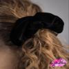 Black Velvet Scrunchy-Regular - Made in the USA view 3