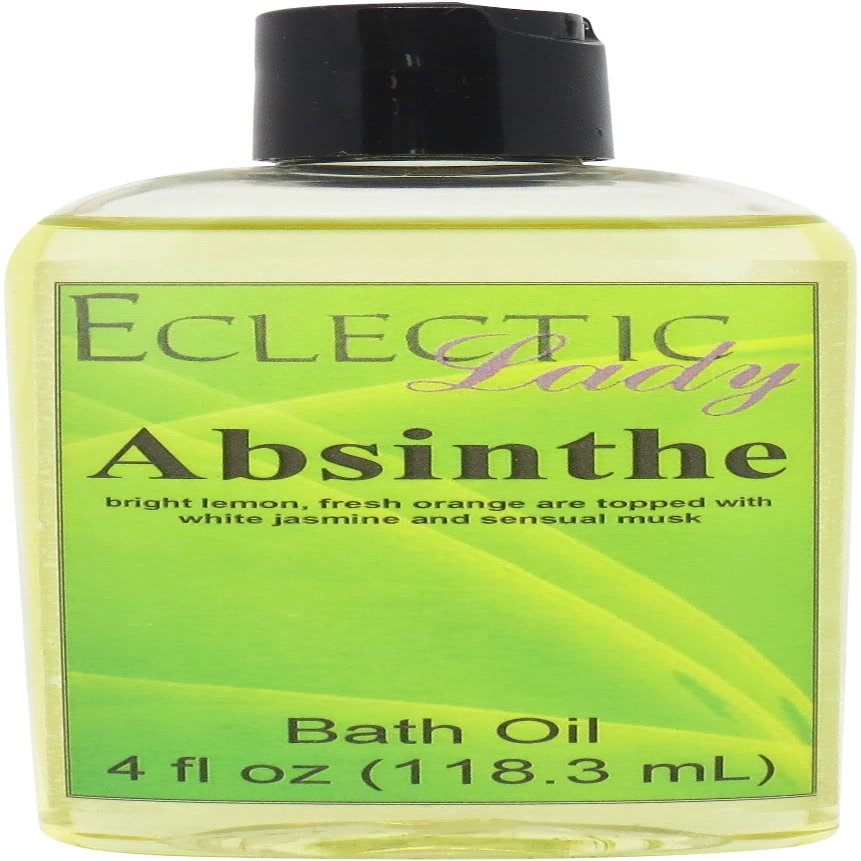 Absinthe Bath Oil, 4 oz, Scented Bath Oil, Relaxing Bathing Oil,