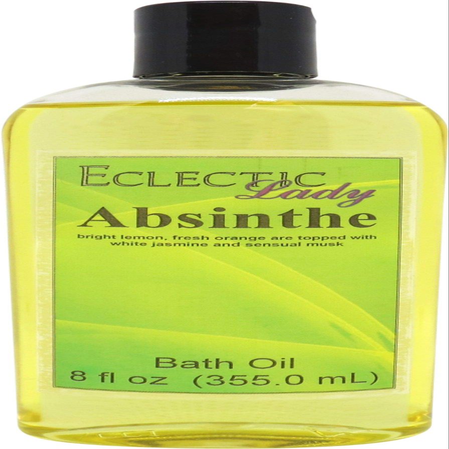 Absinthe Bath Oil, 8 oz, Scented Bath Oil, Relaxing Bathing Oil,