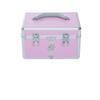 3 Tier Makeup Train Case Travel Cosmetic Organizer Jewelry Storage Box Lockable (Pink) view 1