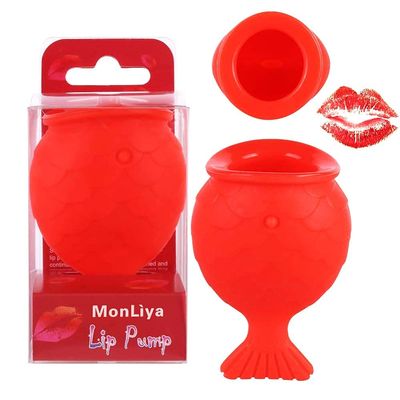MonLiya Lips Enhancer Plumper Device Lips Silicone Fish Shape Lip Plumper Lip Plumping Natural Pout Mouth Tool Sexy Lip Mouth Bigger