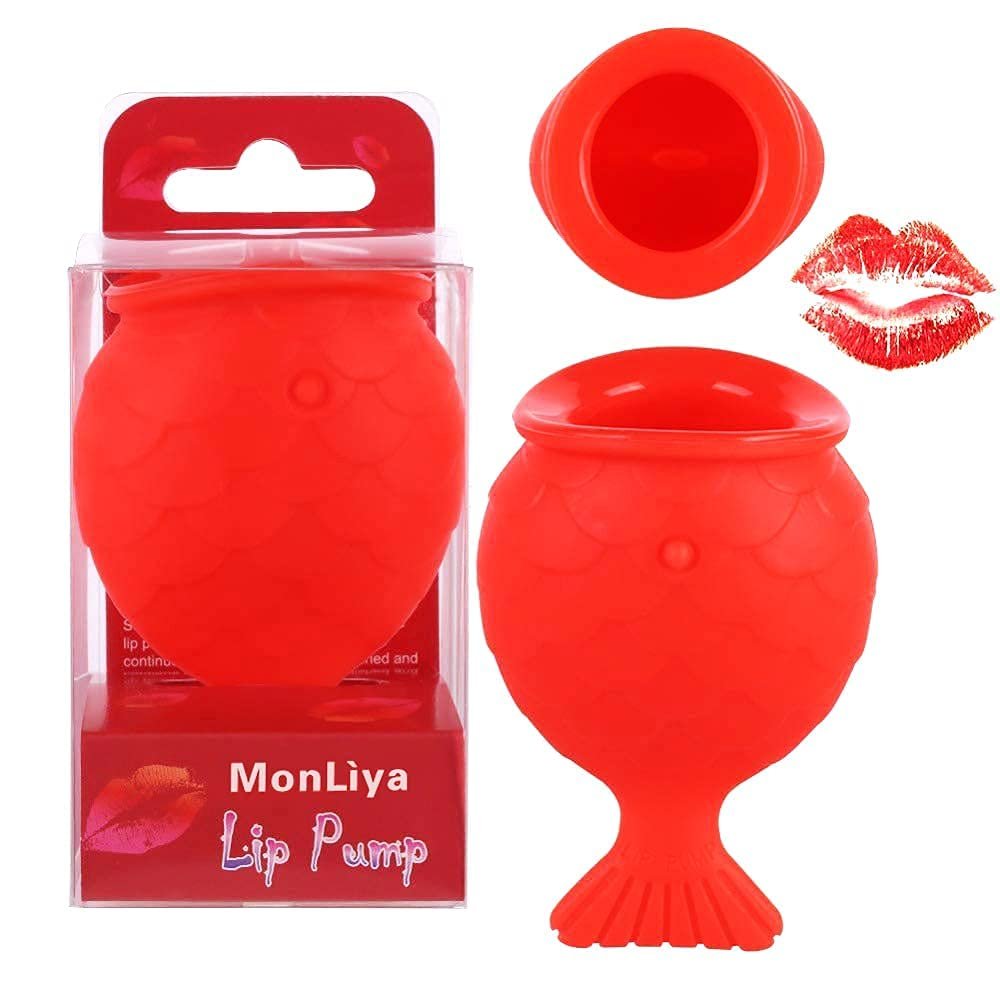 MonLiya Lips Enhancer Plumper Device Lips Silicone Fish Shape Lip Plumper Lip Plumping Natural Pout Mouth Tool Sexy Lip Mouth Bigger