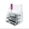 6goodeals 4 Drawers (2 Small 2 Large) Acrylic Cosmetic Make Up Organizer & Jewelry Storage, 2 Pieces Display Set with Lipstick Case view 3