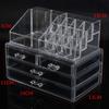 6goodeals 4 Drawers (2 Small 2 Large) Acrylic Cosmetic Make Up Organizer & Jewelry Storage, 2 Pieces Display Set with Lipstick Case view 4