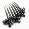Thai Hair Comb - French Twist Side Comb - 3.5 x 4 Inch - Black - Wood or Bamboo - Manual - 1 Count - Unisex - For wedding guests, formal event attendees - Female view 3