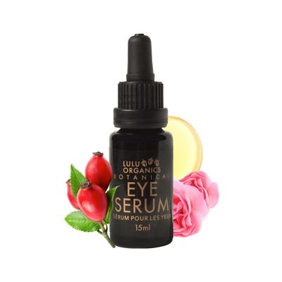 Lulu Organics Botanical Eye Serum, Nourishing Under Eye Oil Serum for Dark Circles and Puffiness, Organic Ingredients and Vitamin Rich Antioxidant, Compact & Travel Size - 15 ml