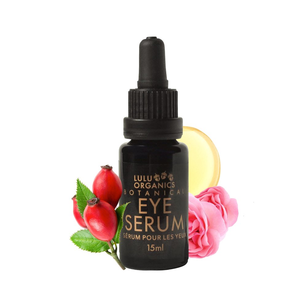 Lulu Organics Botanical Eye Serum, Nourishing Under Eye Oil Serum for Dark Circles and Puffiness, Organic Ingredients and Vitamin Rich Antioxidant, Compact & Travel Size - 15 ml