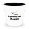 Barber Gift Idea - Old School Shave - Straight Razor Shot Glass - Shaving Gift - My Weapon Of Choice view 1