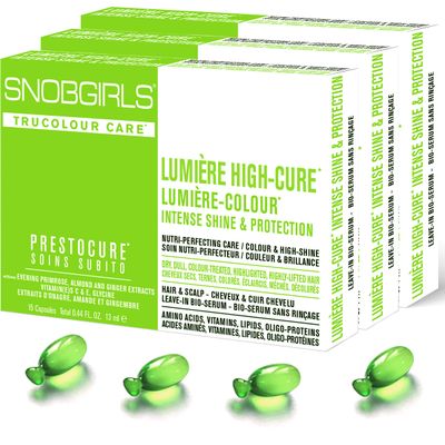 SNOB GIRLS Hair Gloss Serum Capsules, Vegan Color Protection Formula, 45 Ct