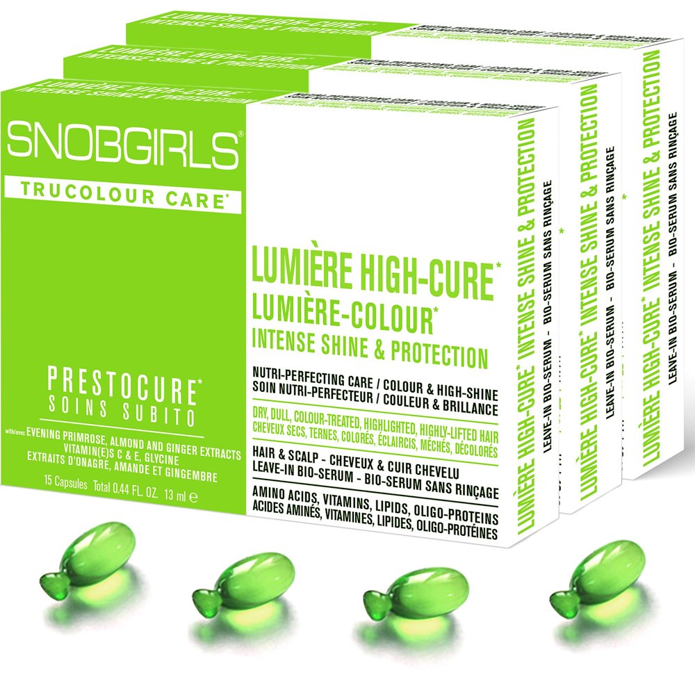 SNOB GIRLS Hair Gloss Serum Capsules, Vegan Color Protection Formula, 45 Ct