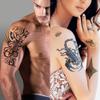 Temporary Tattoos For Men Guys Boys & Teens - Fake Half Arm Tattoos Sleeves For Arms Shoulders Chest Back Legs Cross Skull Owl Clock Scorpion Rose Realistic Waterproof Transfers 8 Sheets 8x6" view 3