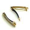 10pcs 80mm French Barrette Hair Clips for DIY Craft Project (Gold 80mm with Leather Protect) view 3