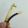 10pcs 80mm French Barrette Hair Clips for DIY Craft Project (Gold 80mm with Leather Protect) view 4