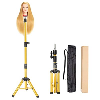 AliLeader Heavy Duty Wig Stand Tripod - 55 Inch Aluminum Adjustable Wig Stand with Rotatable Metal Head for Hairdressing & Exhibitions