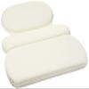 Amazon Basics Bath Tub Neck Pillow with Suction Cups, Waterproof, 3-Panel, Off-white view 1