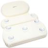Amazon Basics Bath Tub Neck Pillow with Suction Cups, Waterproof, 3-Panel, Off-white view 2