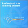 Equinox International, Professional Hair Scissors, Japanese Stainless Steel-Barber Hair Cutting Texturizing Thinning Razor Edge Series Teeth Shears for Men/Women/Kids/Salon & Home-6.5" Overall Length view 2