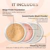 3pc FULL SIZE KIT (BEIGE) Mineral Makeup Foundation Set Sheer Powder Bare Face Matte Cover view 2