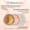 3pc FULL SIZE KIT (DEEP TAN) Mineral Makeup Foundation Set Sheer Powder Bare Face Matte Cover view 2