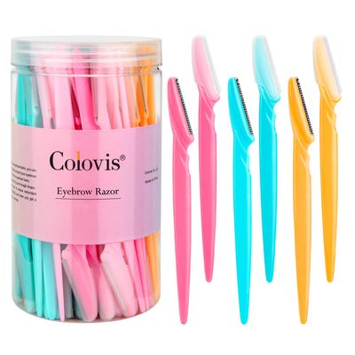 66 Eyebrow Razor and Face Razor for Women and Men, Eyebrow Hair Trimmer and Shaver with Protective Cover,Safe and Newbie Friendly
