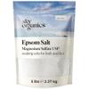 Sky Organics - Epsom Salt Bath Soak, 5 lbs - Magnesium Sulfate USP - 100% Pure, Medium Grain - Unscented - Soaking Bath Salts - Resealable Bag - Natural, Vegan & Cruelty Free - Self Care - Bath & Feet view 1