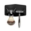 TOOLETRIES The Maverick Silicone Razor & Brush Holder Holder - The Best Safety Razor Stand. This Will Prolong The Life of Your Shaving Brush - Charcoal view 1