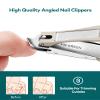 Nail Clipper with Catcher, Slanted Edge Nail Cutting Clippers Stainless Steel Fingernail Cutter Trim with File for Men and Women Mr-1115plus view 2