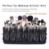 Rownyeon Professional Makeup Brushes Organizer Bag Makeup Artist Cosmetic Case Leather Handbag Black Travel Portable(Only Bag) view 3