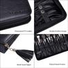 Rownyeon Professional Makeup Brushes Organizer Bag Makeup Artist Cosmetic Case Leather Handbag Black Travel Portable(Only Bag) view 4