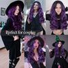 Fancy Hair Ombre Wig Purple Wigs Long Curly Wavy Hair Wigs Heat Resistant 2 Tones Dark Roots Synthetic Wigs for Black Women Daily Party Cosplay Rumi Witch view 3