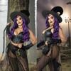 Fancy Hair Ombre Wig Purple Wigs Long Curly Wavy Hair Wigs Heat Resistant 2 Tones Dark Roots Synthetic Wigs for Black Women Daily Party Cosplay Rumi Witch view 4