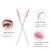 300 Pcs Disposable Mascara Wands,Eyelash Brushes,Spoolie Brush for Eyelash Extensions Makeup Applicator Tool Bulk, White/Pink view 4