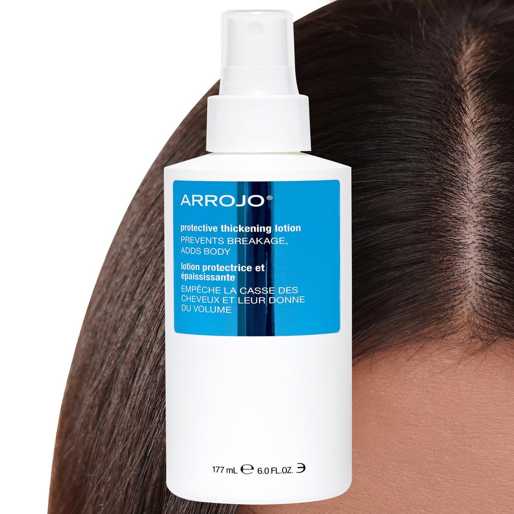 Arrojo Protective Thickening Lotion  Heat Protectant & Blow Dry Spray for All Hair Types  Sulfate & Paraben-Free, Anti Frizz & UV Protection, 6 fl. oz.