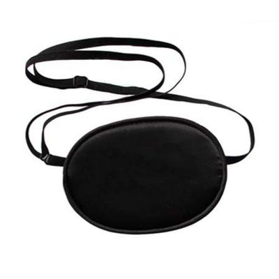 Akak Store 100% Mulberry Silk Pirate Eye Patch for Boys Kids to Reat Lazy Eye/Amblyopia/Strabismus - Not Light Leak,Smooth,Soft and ComfortableSmall,Black