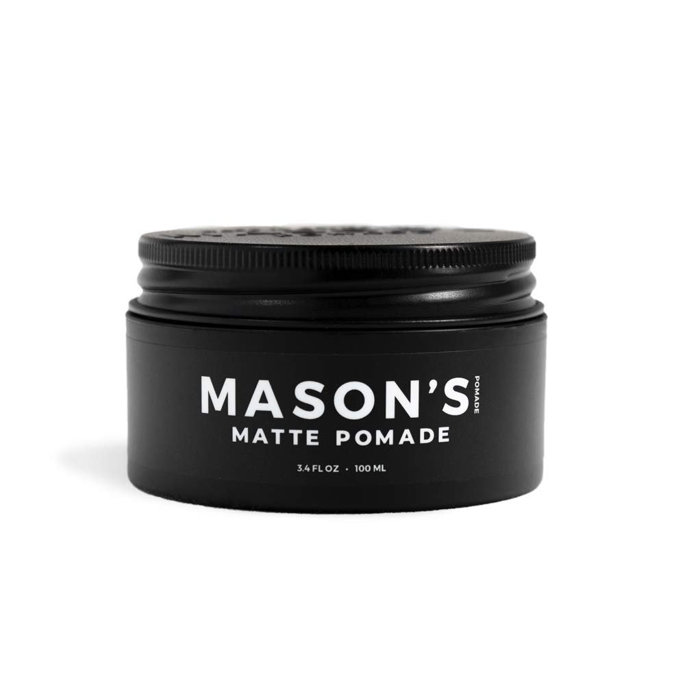 Masons Matte Pomade  Hair Wax for Men with Medium to Strong Hold & Natural Finish - Aloe & Biotin-Infused Hair Pomade for Textured, Sleek Styles - Barbershop-Quality Styling Cream - 3.4 oz