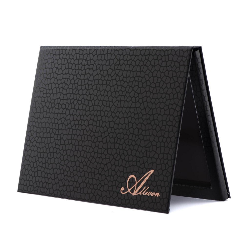 Allwon Magnetic Palette Empty Makeup Palette with Mirror for Eyeshadow Lipstick Blush Powder (Black)